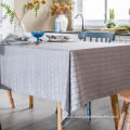 Grey jacquard waterproof tablecloth